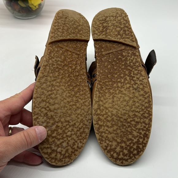 Musse & Cloud Anthropologie Brown Leather Ankle Boots Size 9 MCA6016 - Picture 5 of 8